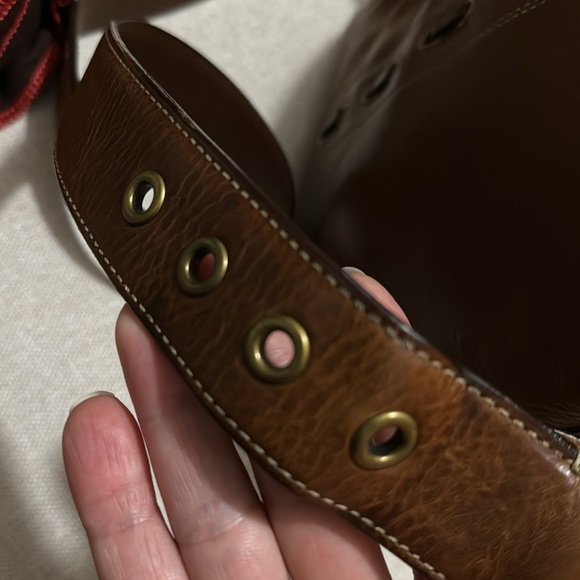 Vintage Coach Chelsea Convertible Strap All Leather Bag-EUC-Cognac Tabacco Brown - Picture 12 of 17